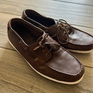 Cole Haan mens chestnut leather grand OS boat shoes